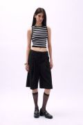 Halter Yaka Çizgili Crop resmi